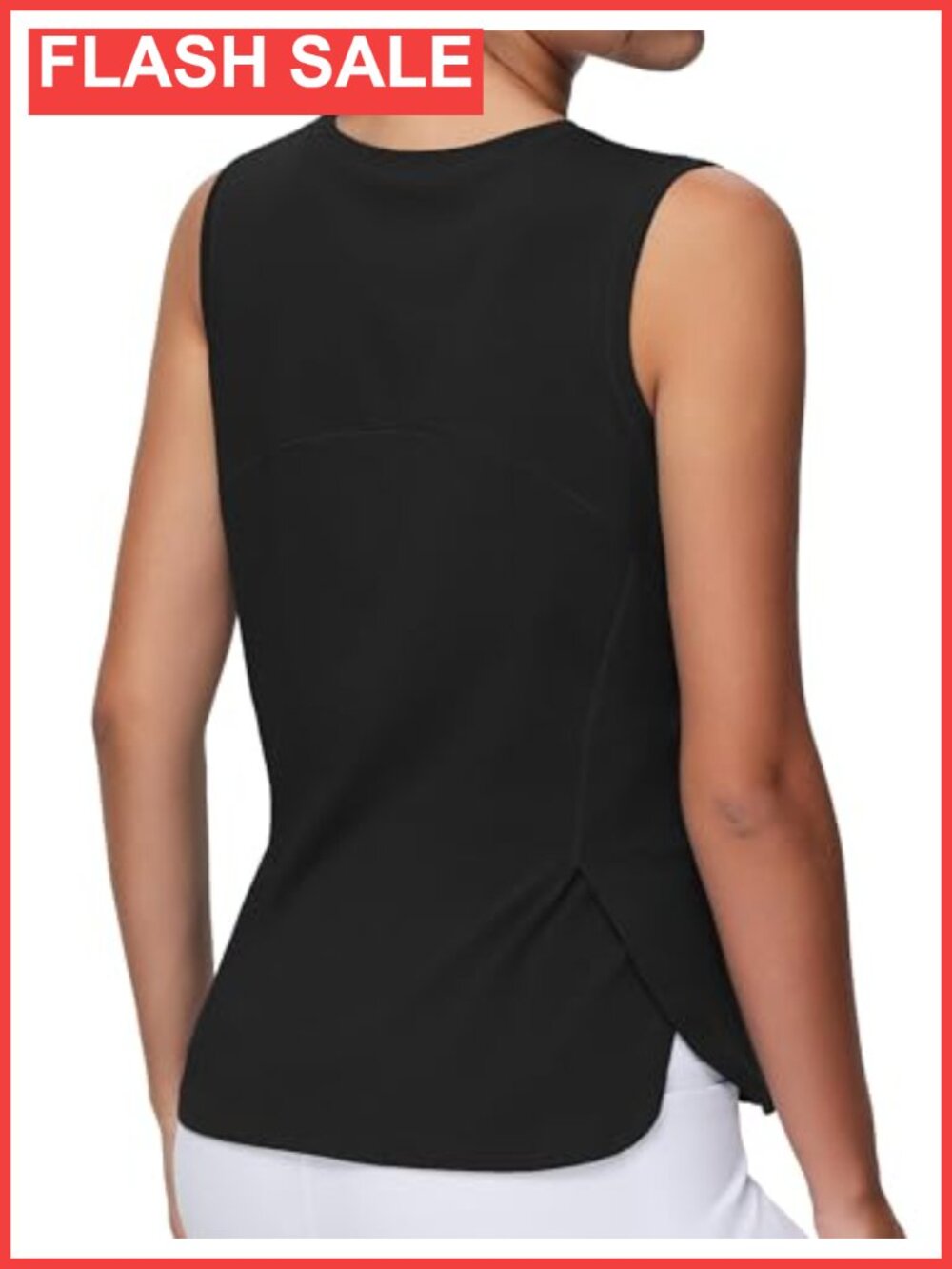 Women's Loose Fit Workout Tank Top Side Slit Yoga Shirt
